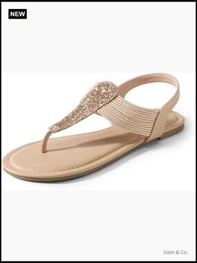 Women's Elastic Strappy String Thong Ankle Strap Summer Gladiator Sandals Flat